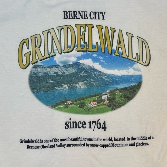Berne City Grindelwald Switzerland Graphic Tee Size Small - Picture 2 of 3